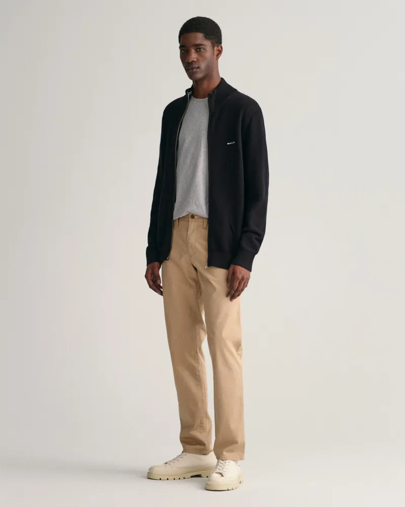 Gant Slim Fit Twill Chinos Dark Khaki-6