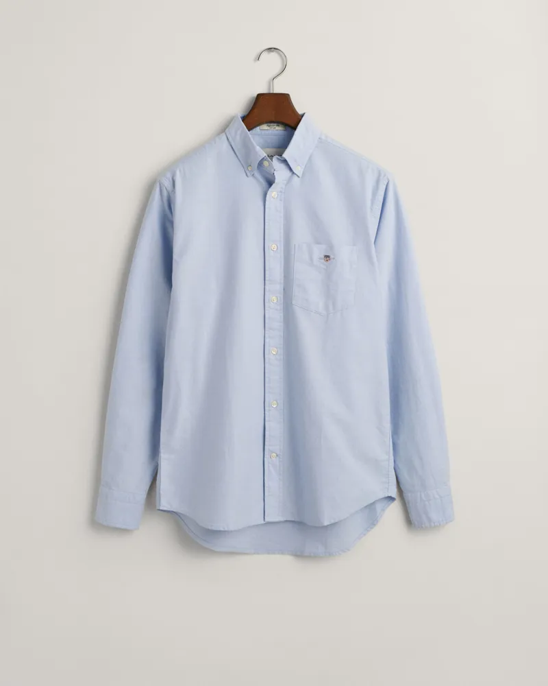 Gant Regular Fit Oxford Shirt Light Blue-6