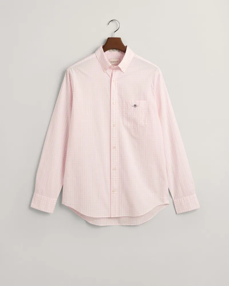 Gant Reg Poplin Gingham Shirt Light Pink-6