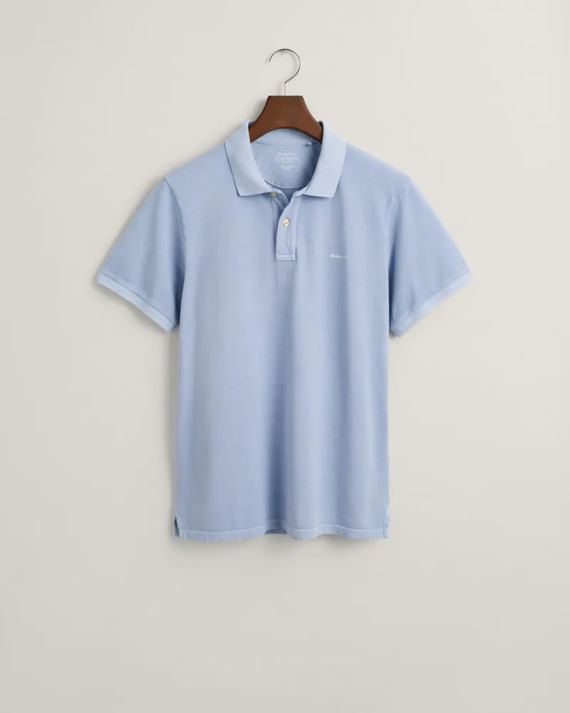 Gant Sunfaded Piqué Polo Shirt Dove Blue-4