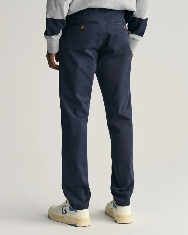 Gant Slim Fit Twill Chinos Marine-2