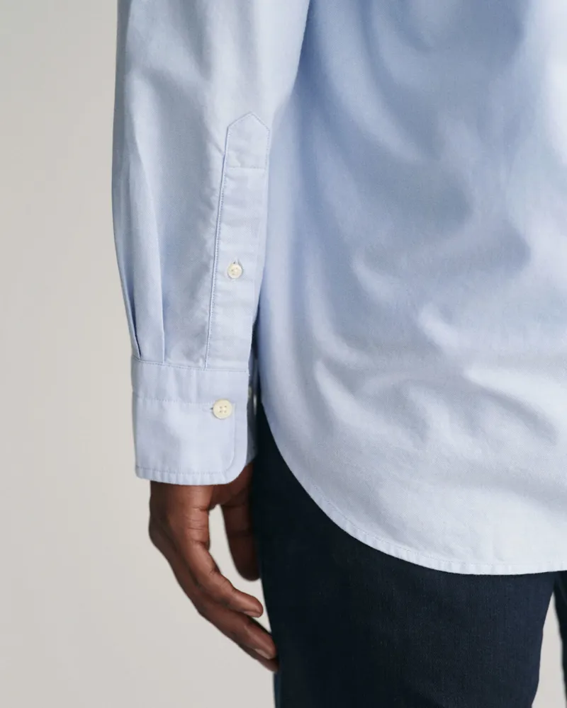 Gant Regular Fit Oxford Shirt Light Blue-4
