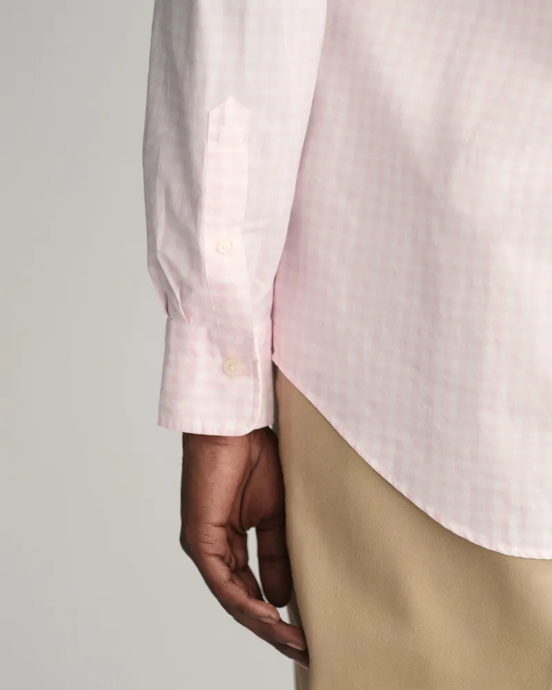 Gant Reg Poplin Gingham Shirt Light Pink-3