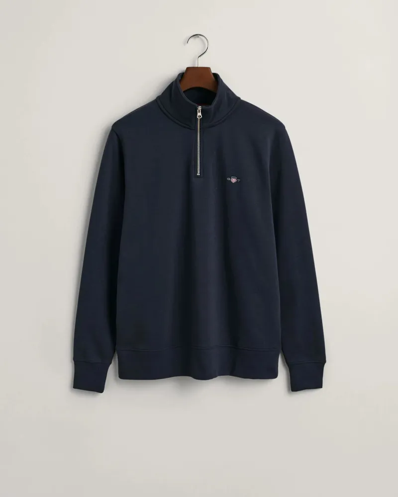 Gant Shield Half-Zip Sweatshirt Evening Blue-5