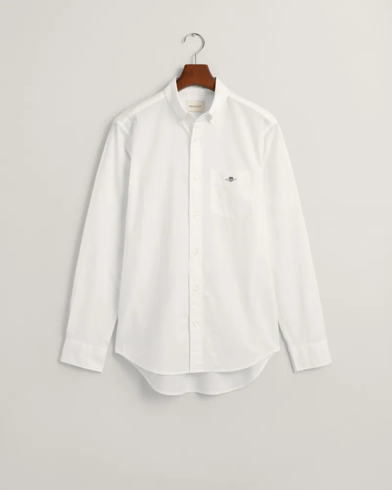 Gant Regular Fit Cotton Linen Shirt White-7