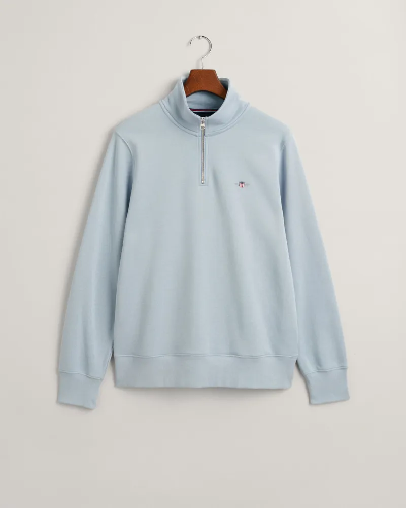 Gant Shield Half-Zip Sweatshirt Dove Blue-5