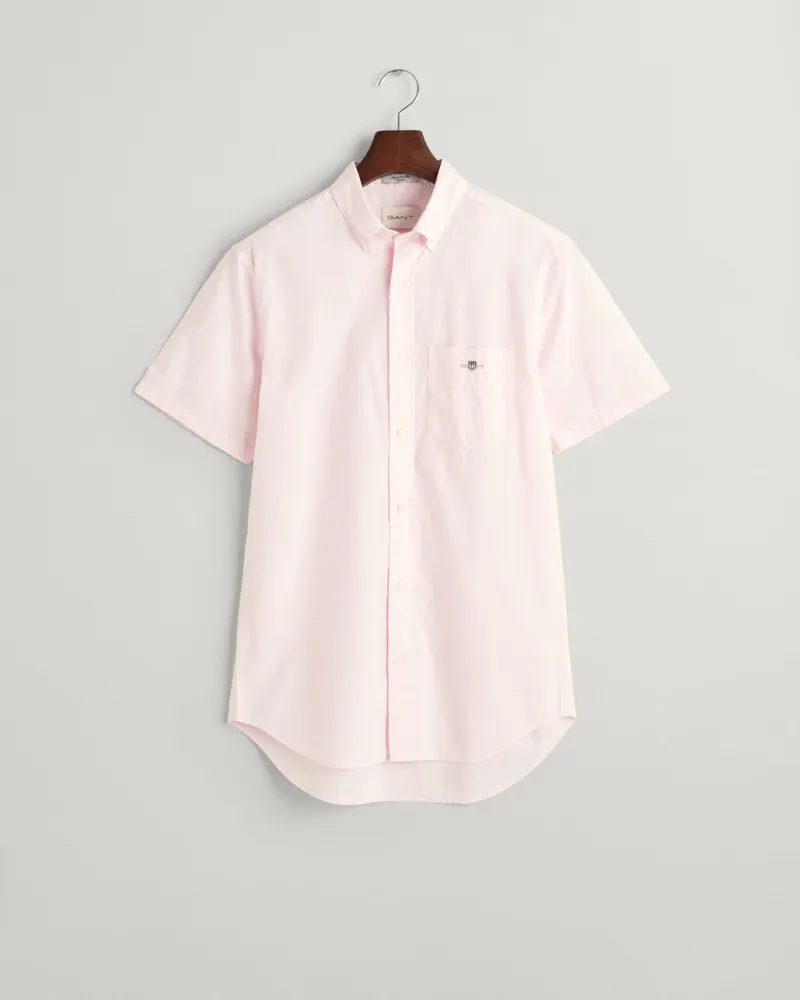 Gant Regular Fit Poplin Short Sleeve Shirt Light Pink-6
