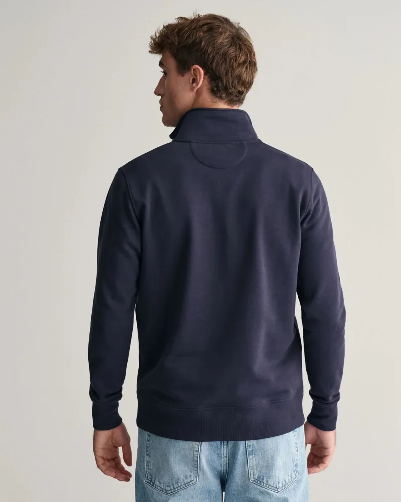 Gant Shield Half-Zip Sweatshirt Evening Blue-2