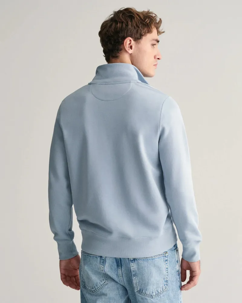 Gant Shield Half-Zip Sweatshirt Dove Blue-2