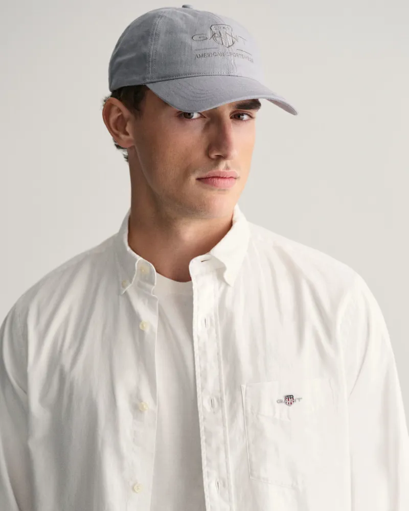 Gant Regular Fit Cotton Linen Shirt White-3