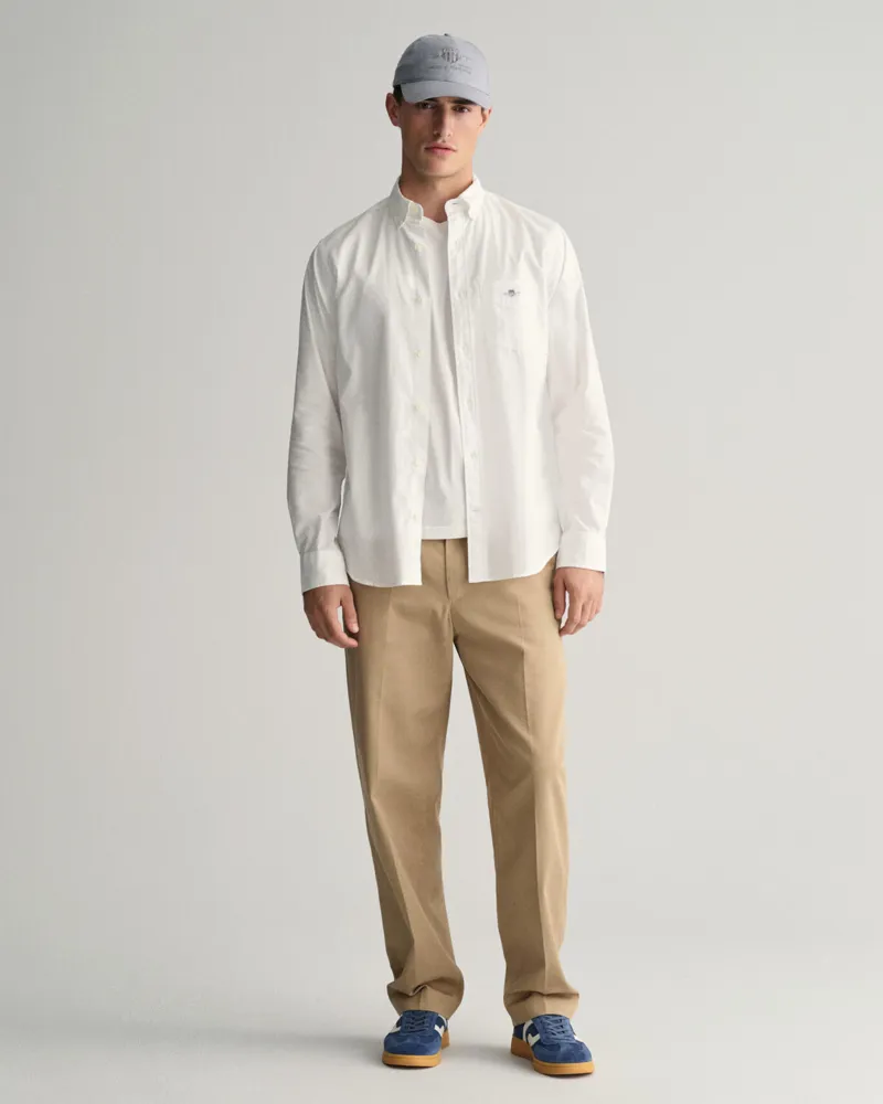 Gant Regular Fit Cotton Linen Shirt White-4