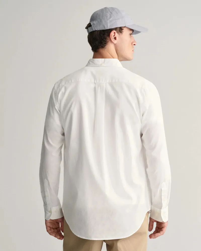Gant Regular Fit Cotton Linen Shirt White-2