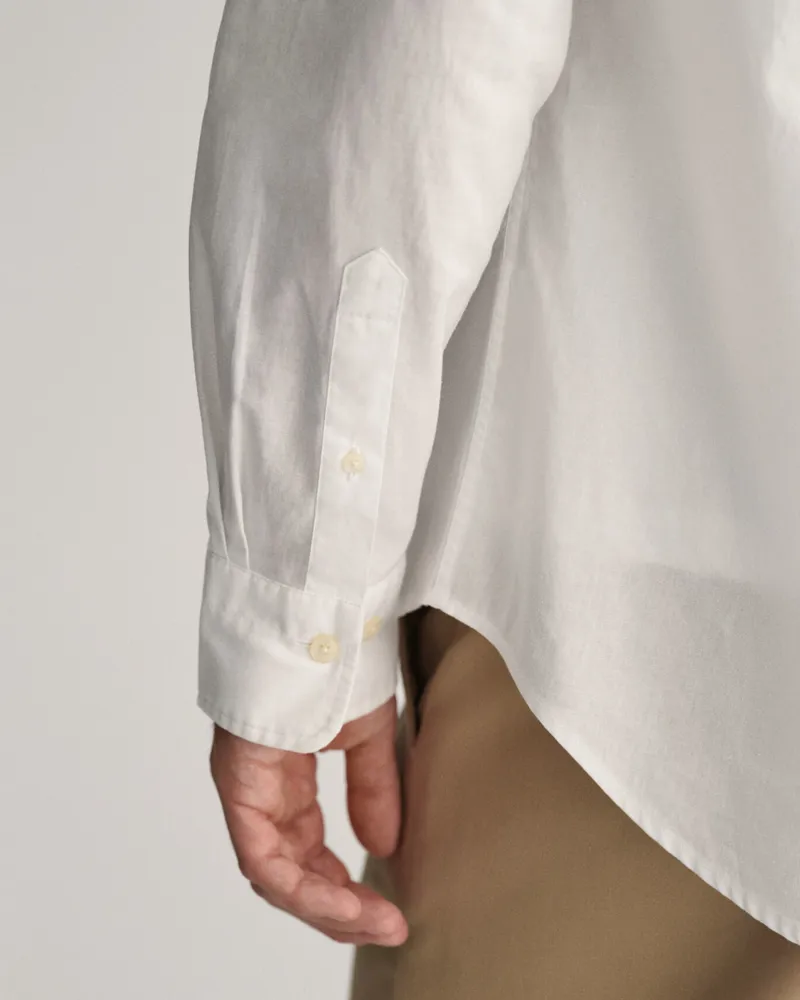Gant Regular Fit Cotton Linen Shirt White-6