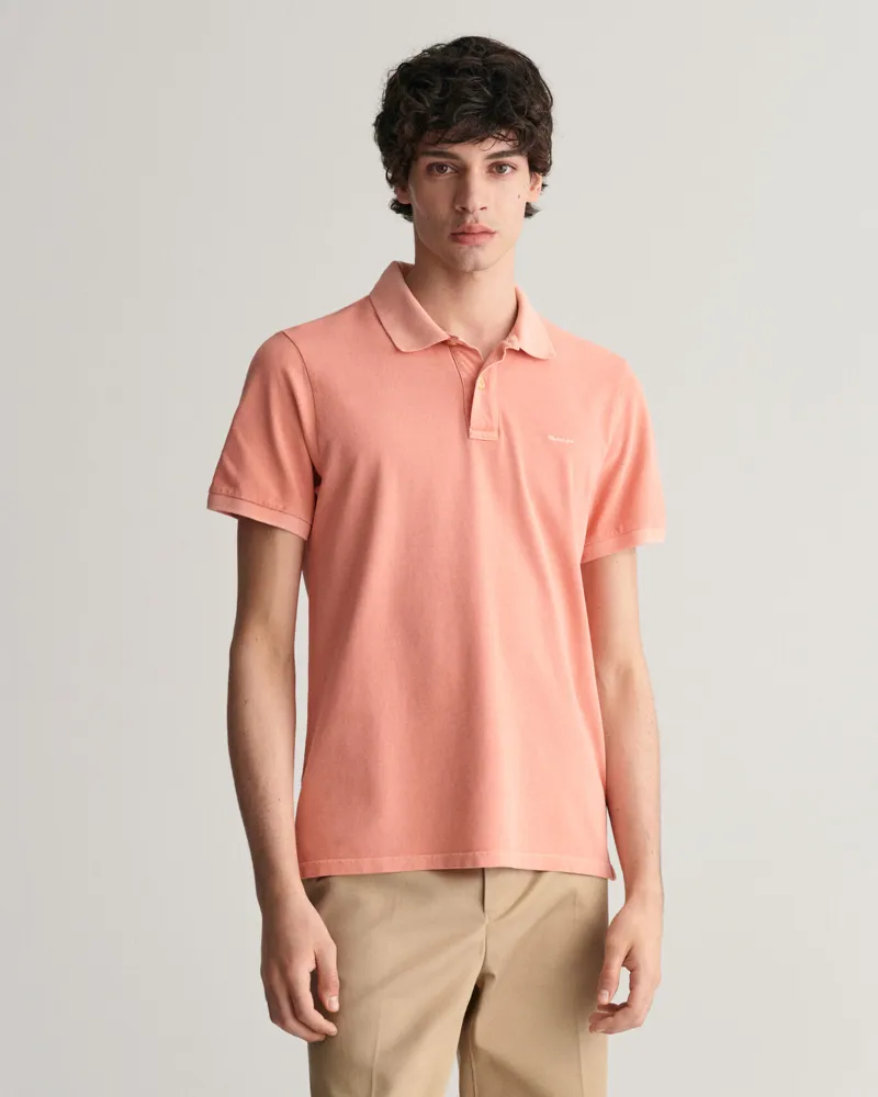Gant Sunfaded Piqué Polo Shirt Peachy Pink