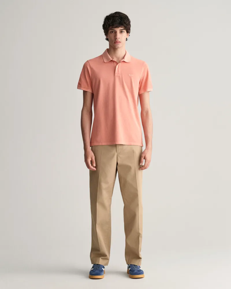 Gant Sunfaded Piqué Polo Shirt Peachy Pink-1
