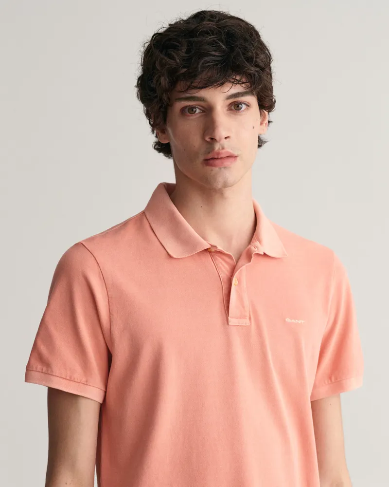 Gant Sunfaded Piqué Polo Shirt Peachy Pink-3