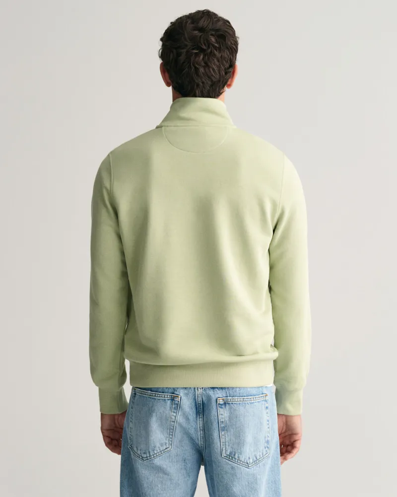 Gant Shield Half-Zip Sweatshirt Milky Matcha-1