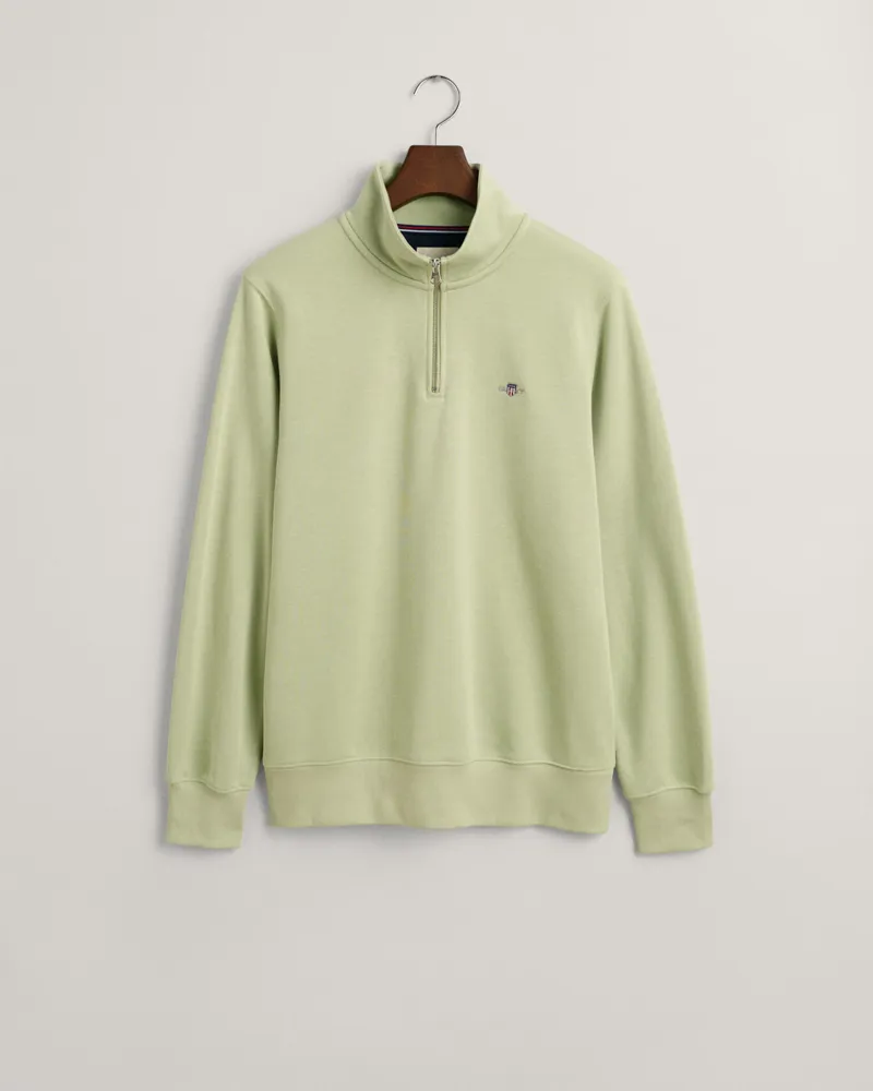 Gant Shield Half-Zip Sweatshirt Milky Matcha-5