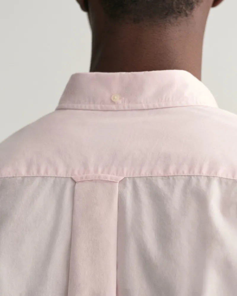 Gant Regular Fit Poplin Short Sleeve Shirt Light Pink-5