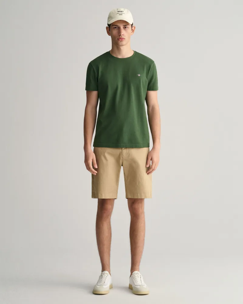 Gant Slim Fit Twill Shorts Dark Khaki-1