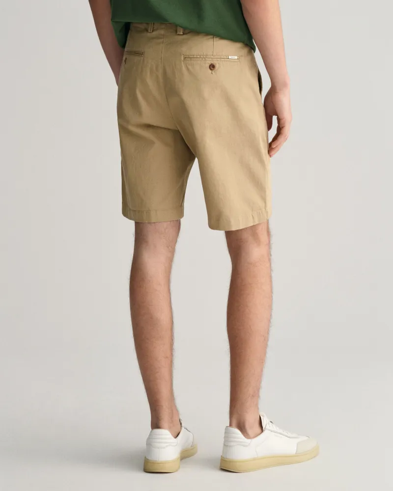 Gant Slim Fit Twill Shorts Dark Khaki-2