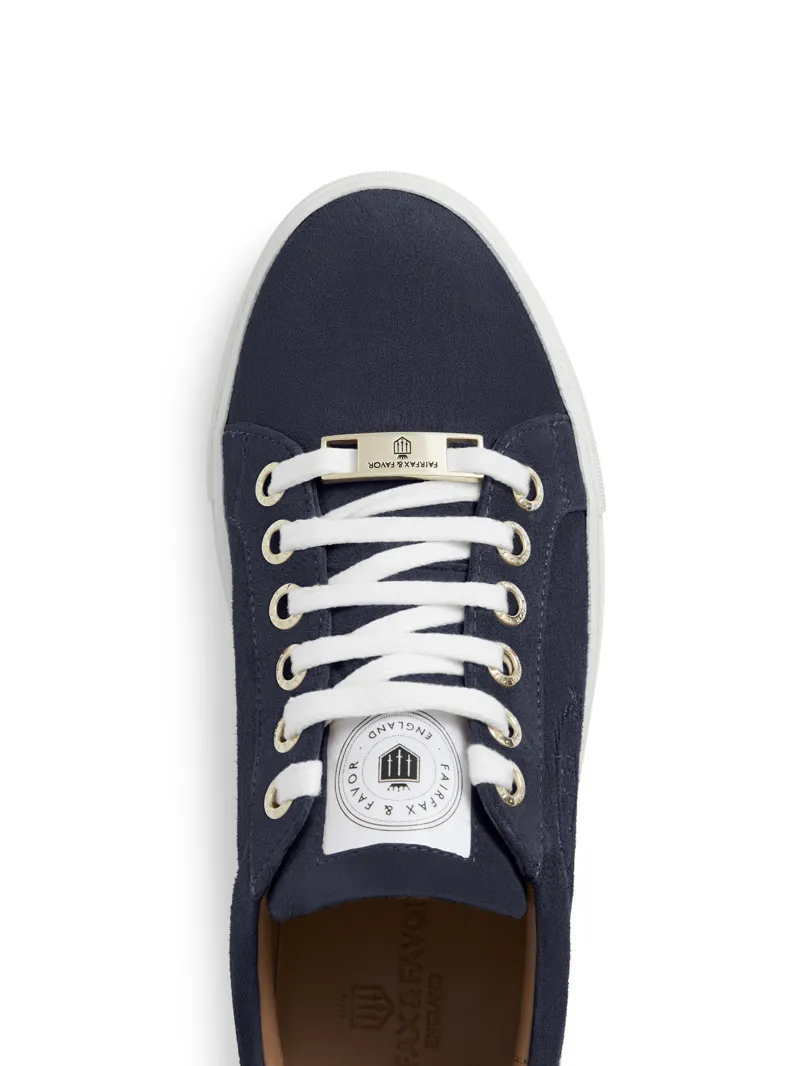 Fairfax and Favor Richmond Trainer Navy Suede-6