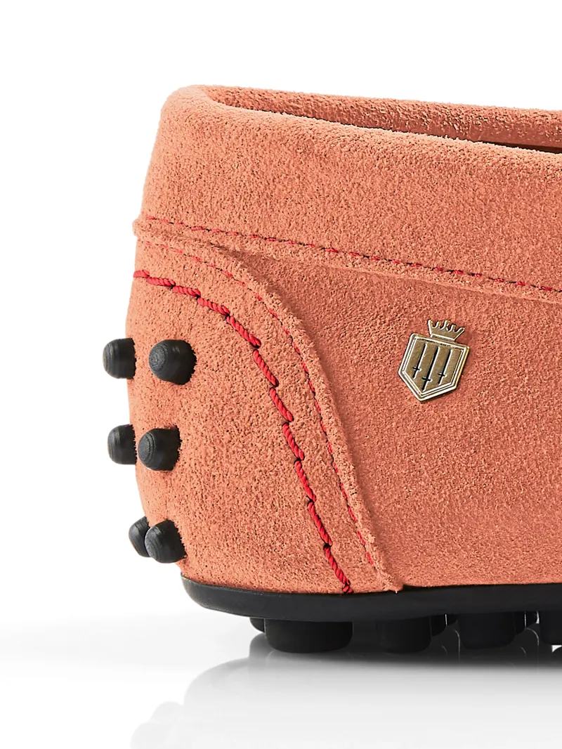 Fairfax and Favor Trinity Driver Melon Suede-2