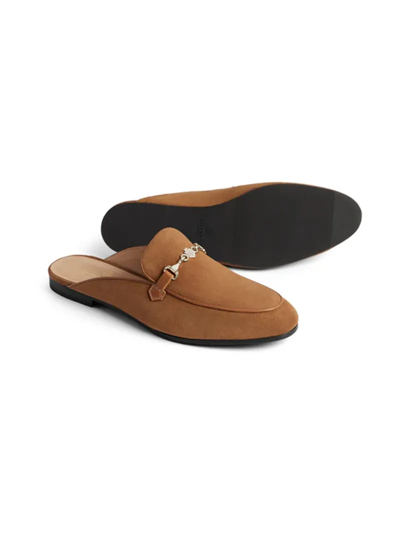 Fairfax and Favor Tuddenham Mule Tan Suede-4