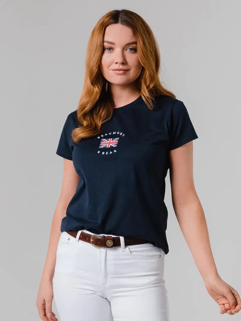 Beaumont and Bear Dartmouth Ladies T-Shirt Navy-1
