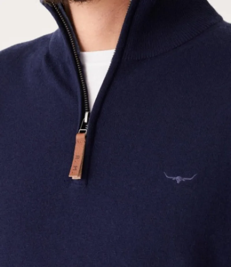 RM Williams Ernest Sweater Navy-2