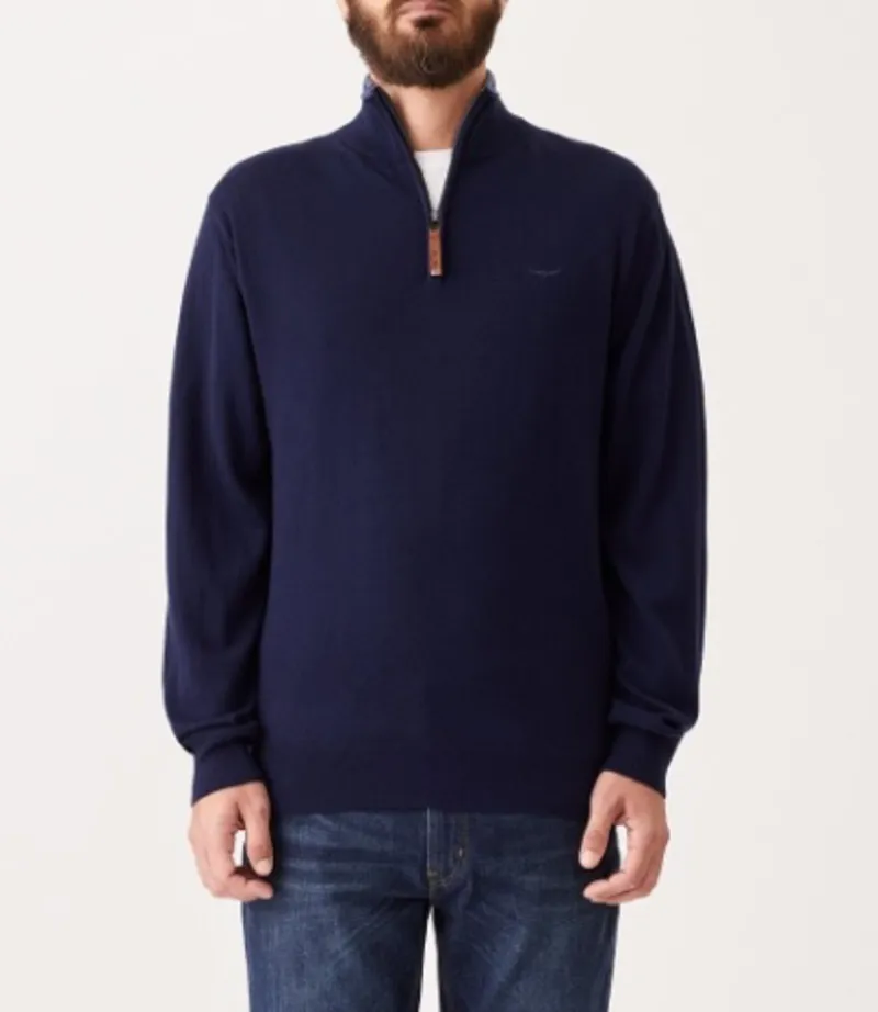 RM Williams Ernest Sweater Navy-1