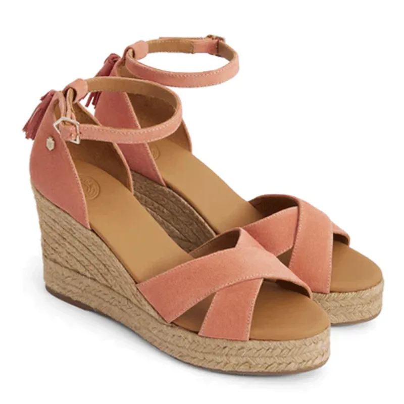 Fairfax and Favor Valencia Wedge Melon Suede