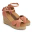 Fairfax and Favor Valencia Wedge Melon Suede