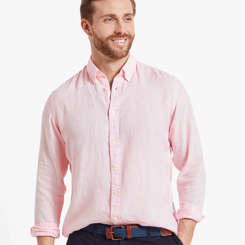 Schoffel Walsingham Linen Shirt Pink-1