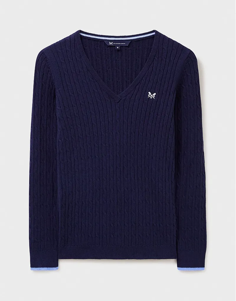 Crew heritage cable jumper store
