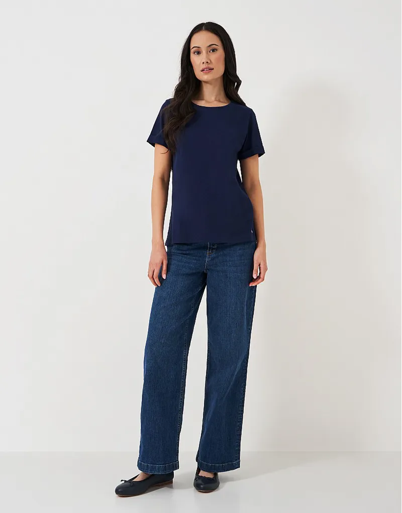 Crew Clothing Perfect Crew Slub T-Shirt Navy-3