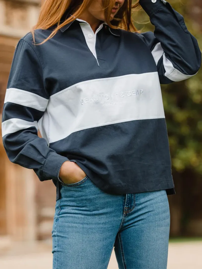 Beaumont and Bear Sandhills Unisex Deck Shirt Washed Navy-4