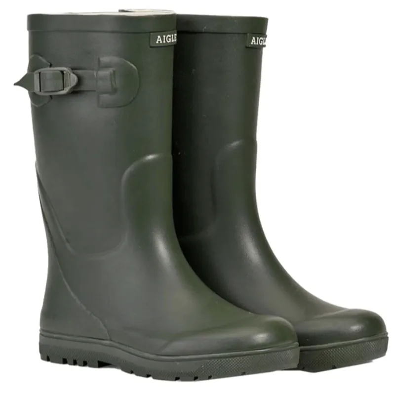 Aigle Woody Pop 2 Children's Wellington Boots Kaki