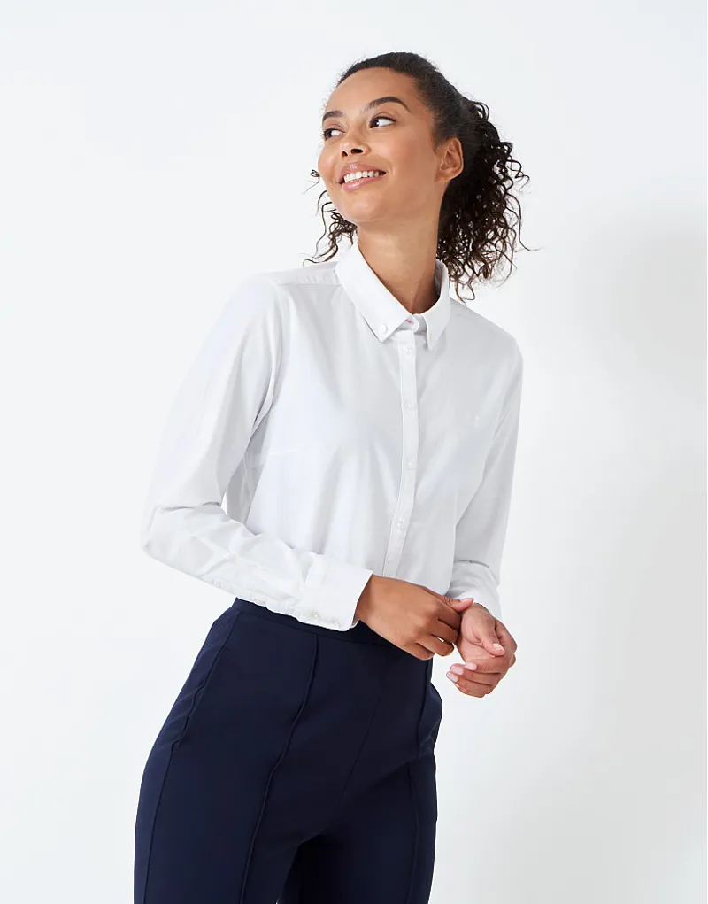 Crew Clothing Bracken Oxford Shirt White-1
