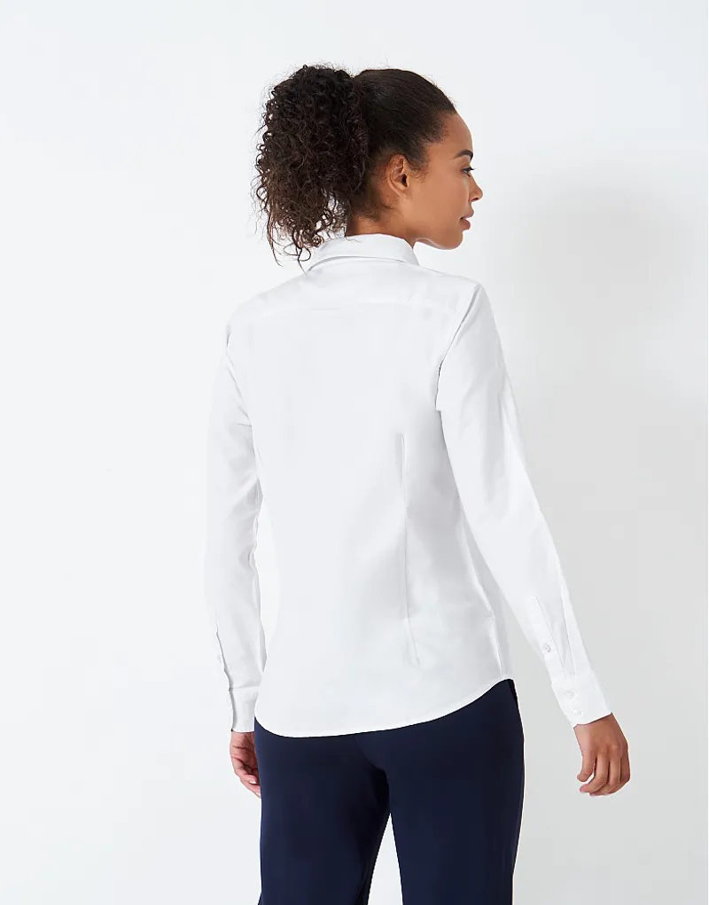 Crew Clothing Bracken Oxford Shirt White-3