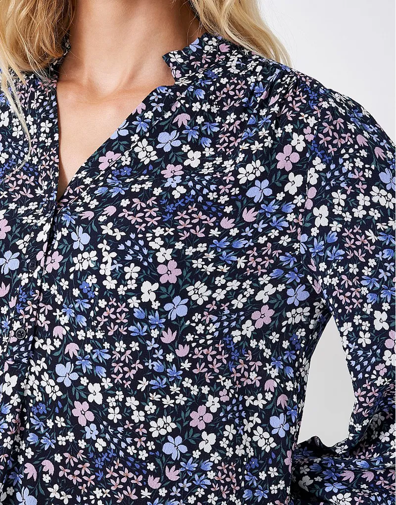 Crew Honour Blouse Blue Print-4