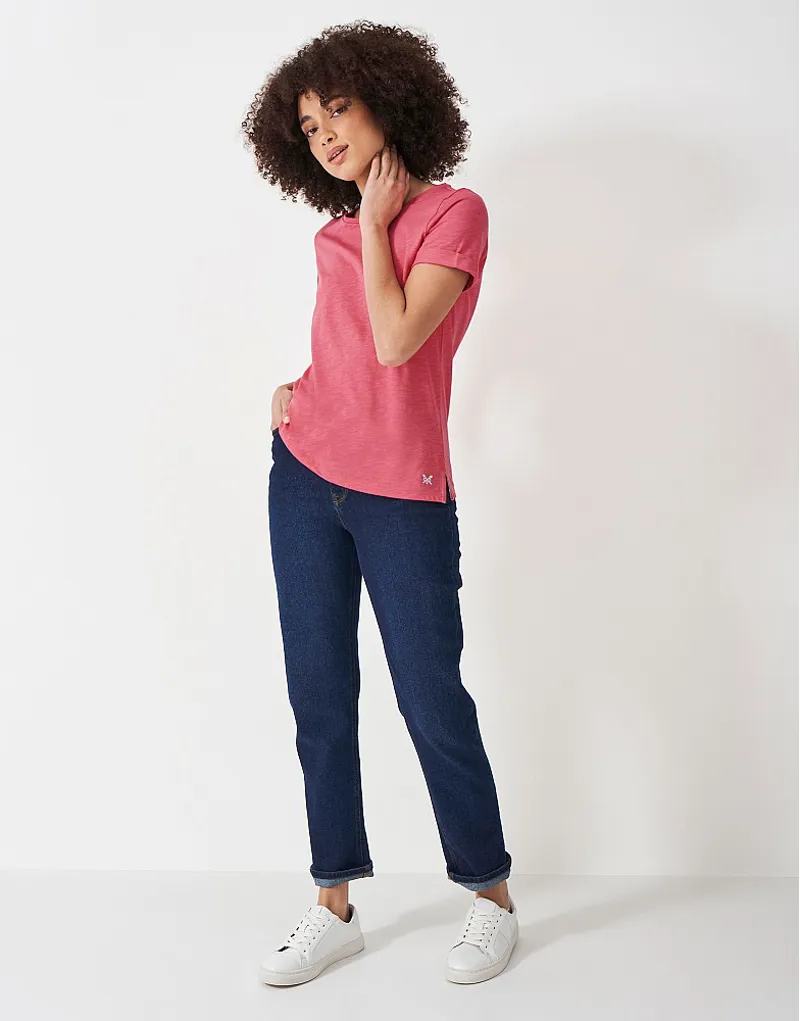 Crew Slub T-Shirt Rapture Rose-2