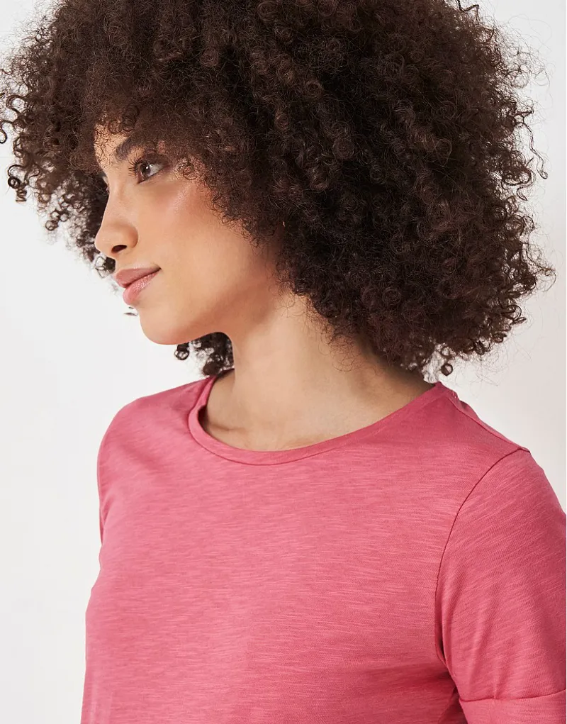 Crew Slub T-Shirt Rapture Rose-3