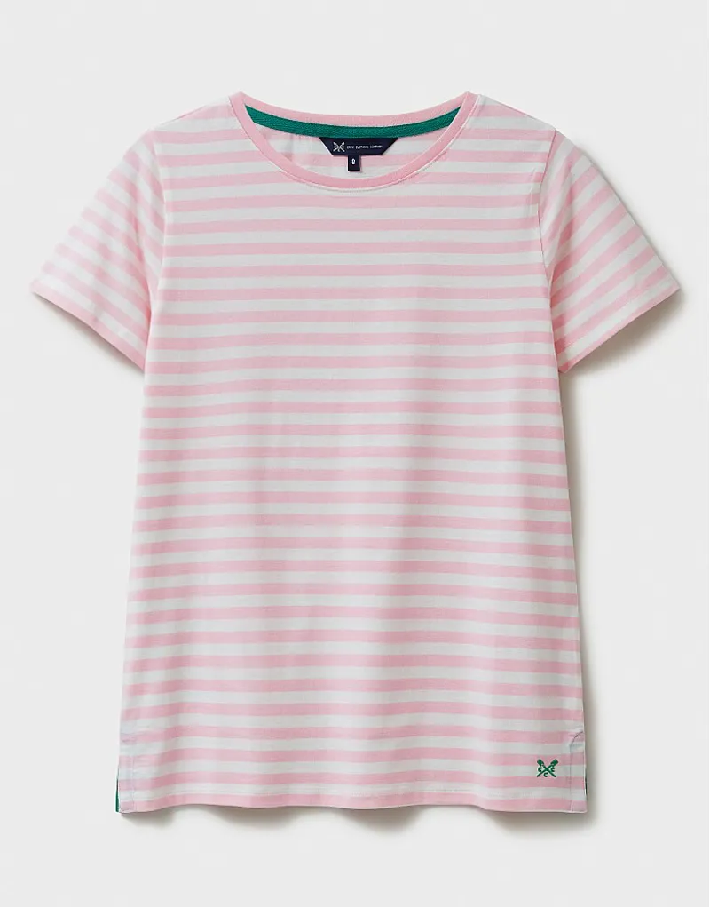 Crew Breton T-Shirt White Pink-4