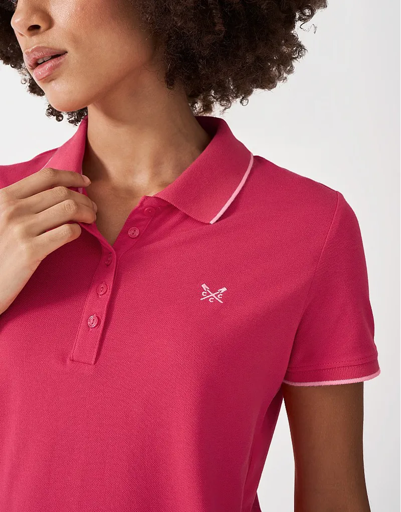Crew Clothing Classic Polo Sunset Pink-4