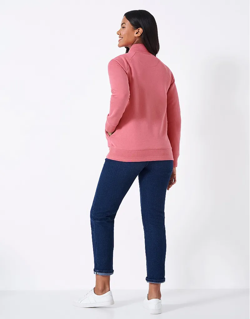 Crew Half Zip Sweatshirt Rapture Rose-3