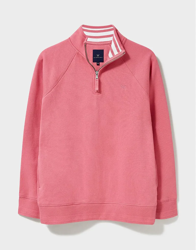 Crew Half Zip Sweatshirt Rapture Rose-4